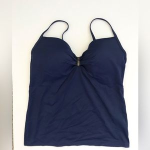 Victoria’s Secret tankini swim top navy blue 34D